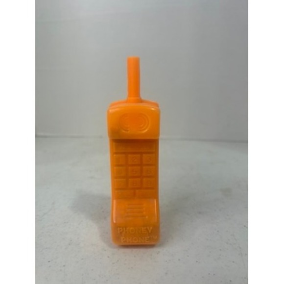 Bee International Other - Vintage 1994 Phoney Phone Gum Filled Toy Cell Phone Orange Bee International